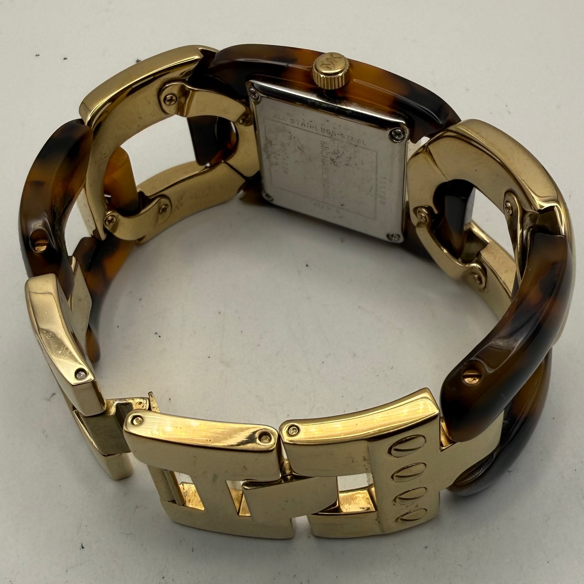 Michael Kors Ladies Tortoise Shell & Gold Tone Watch MK-4229- £50.00