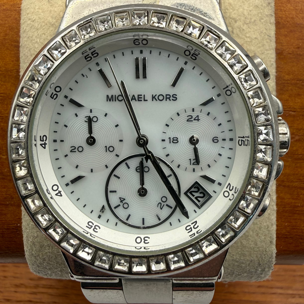 Michael Kors Ladies Chronograph Crystal Bezel Watch- £70.00