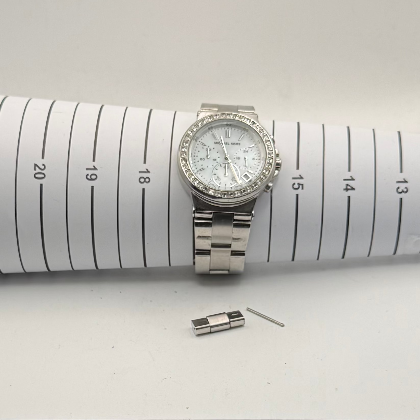 Michael Kors Ladies Chronograph Crystal Bezel Watch- £70.00