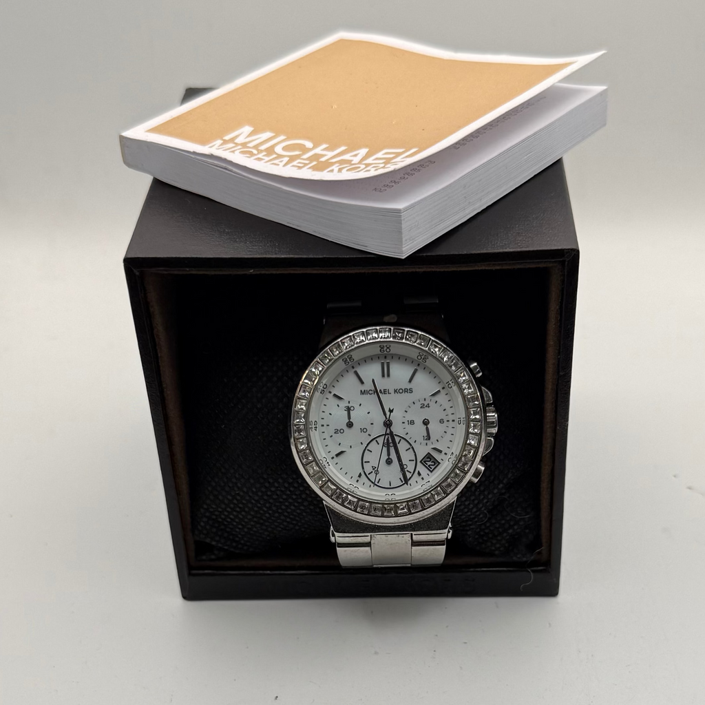 Michael Kors Ladies Chronograph Crystal Bezel Watch- £70.00