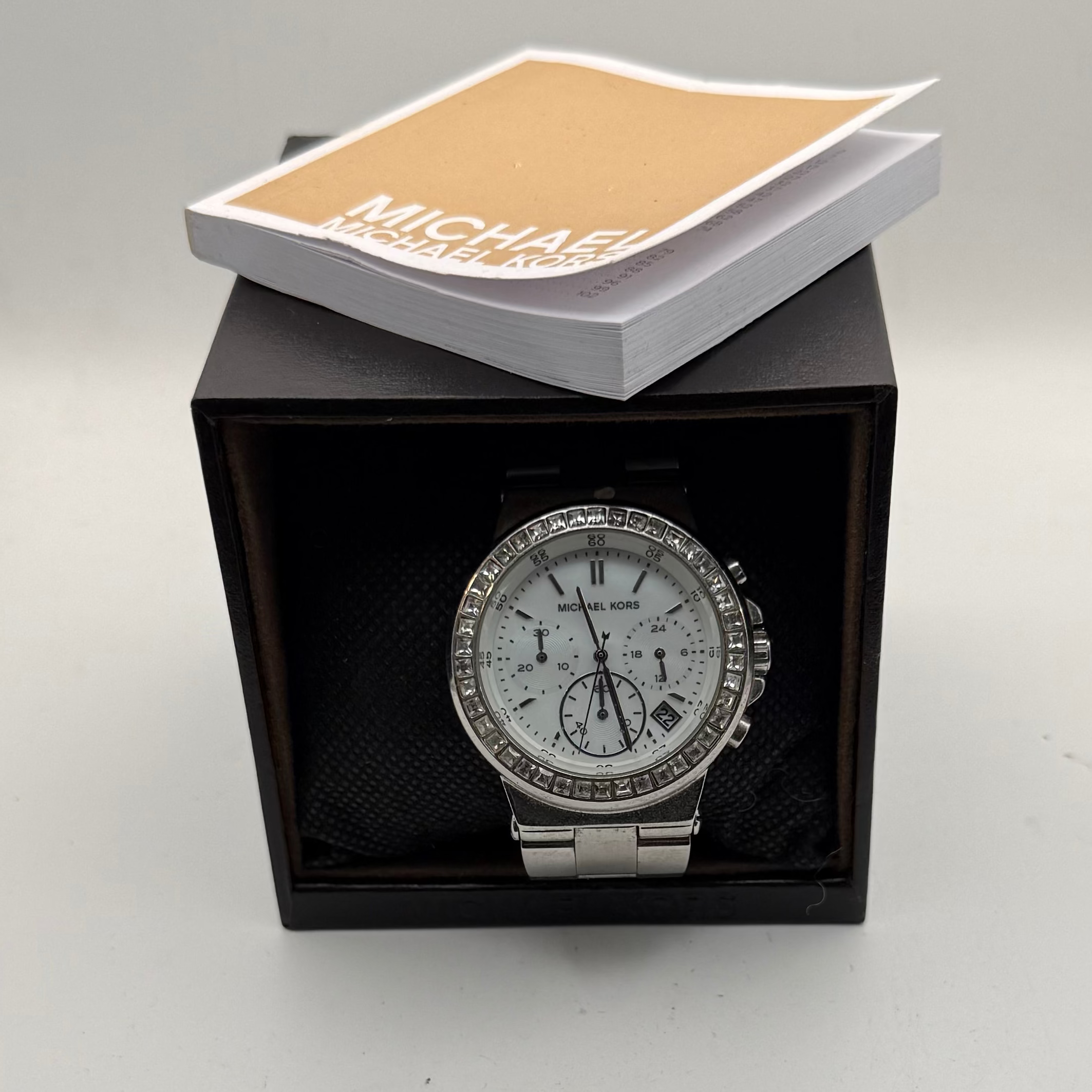 Michael Kors Ladies Chronograph Crystal Bezel Watch- £70.00