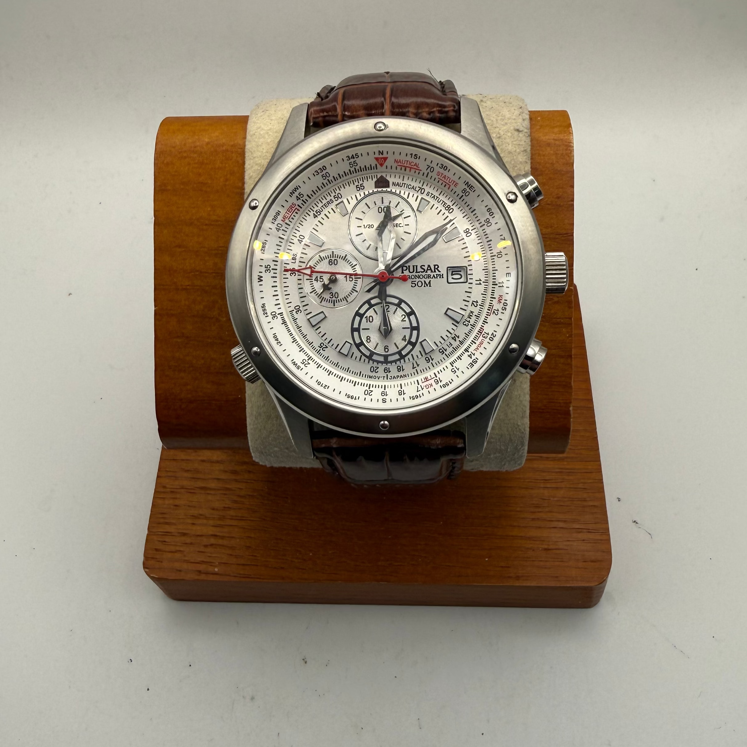 Pulsar Chronograph Tachymeter Pilot Style Watch Full Set- £100.00