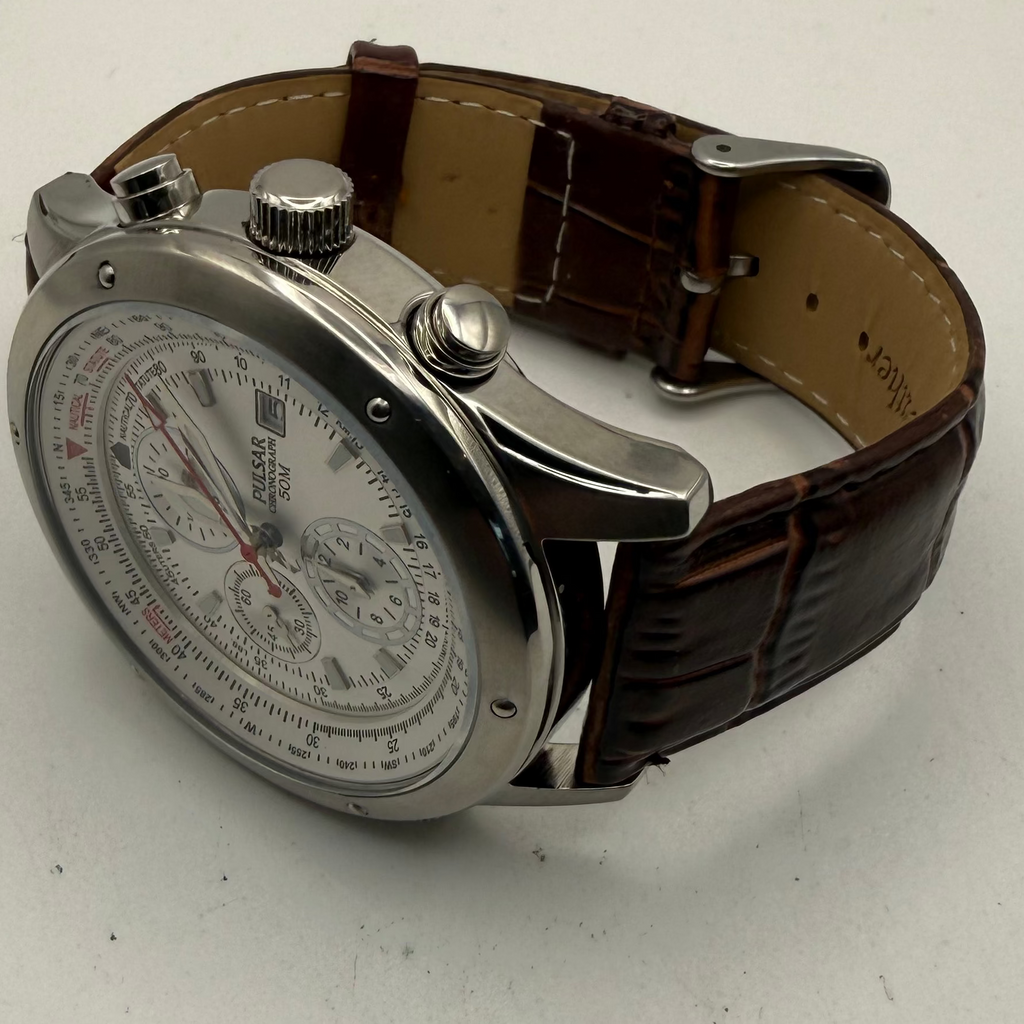 Pulsar Chronograph Tachymeter Pilot Style Watch Full Set- £100.00