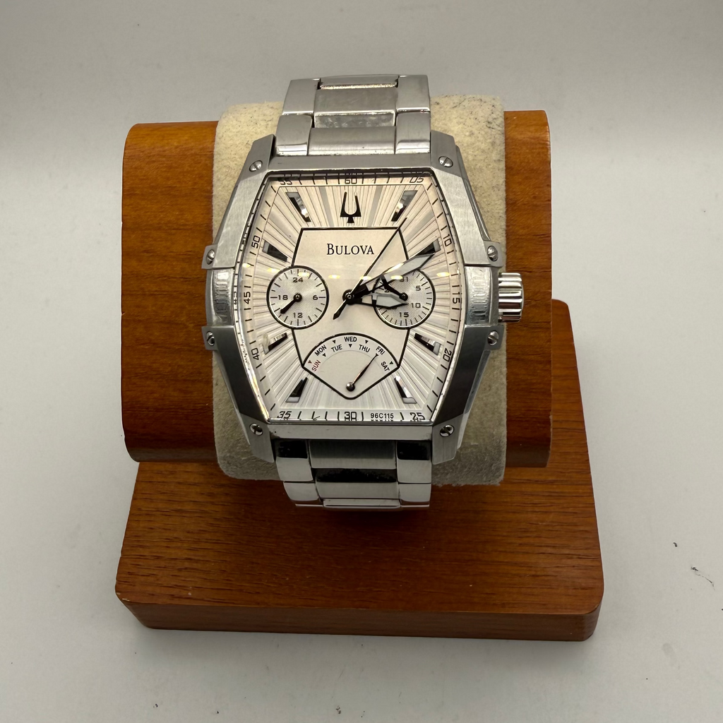 Bulova Curvée Style Multi-Function Stainless Steel Watch- £140.00