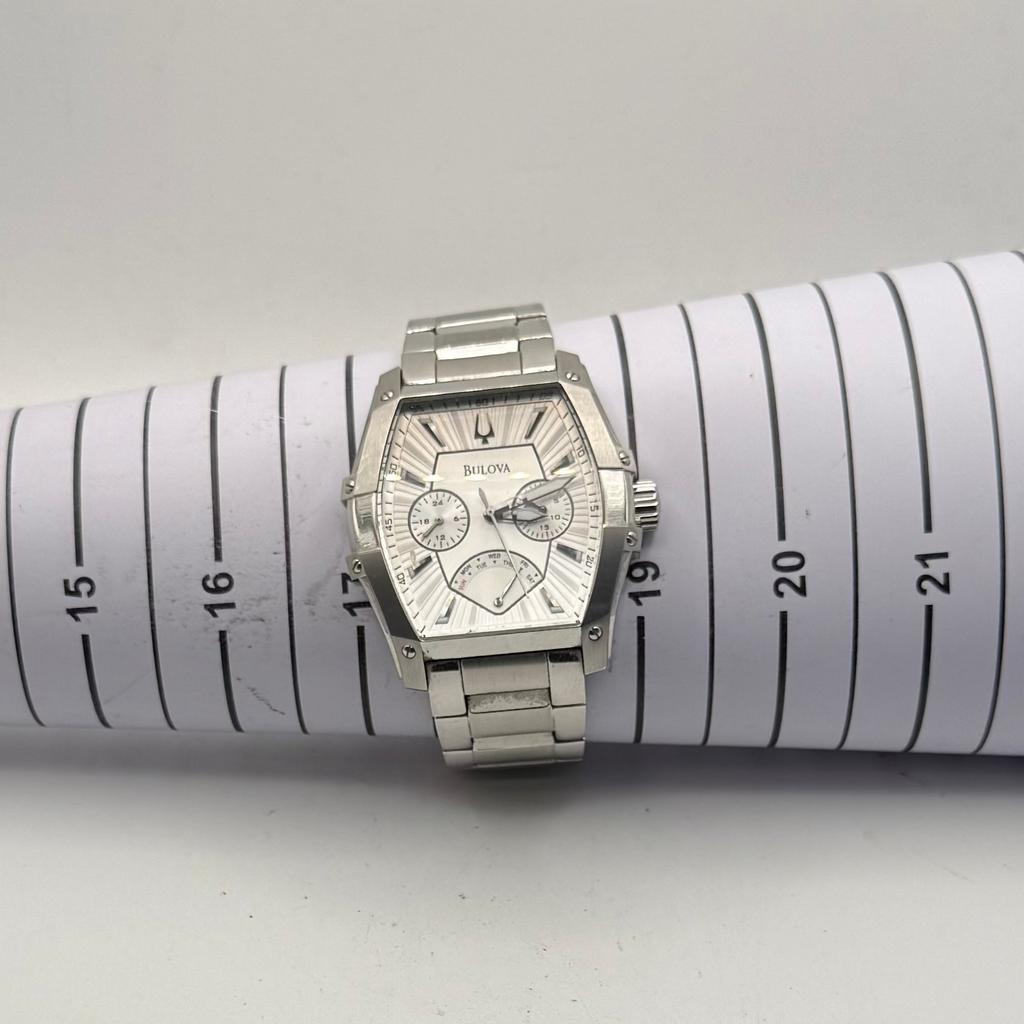 Bulova Curvée Style Multi-Function Stainless Steel Watch- £140.00