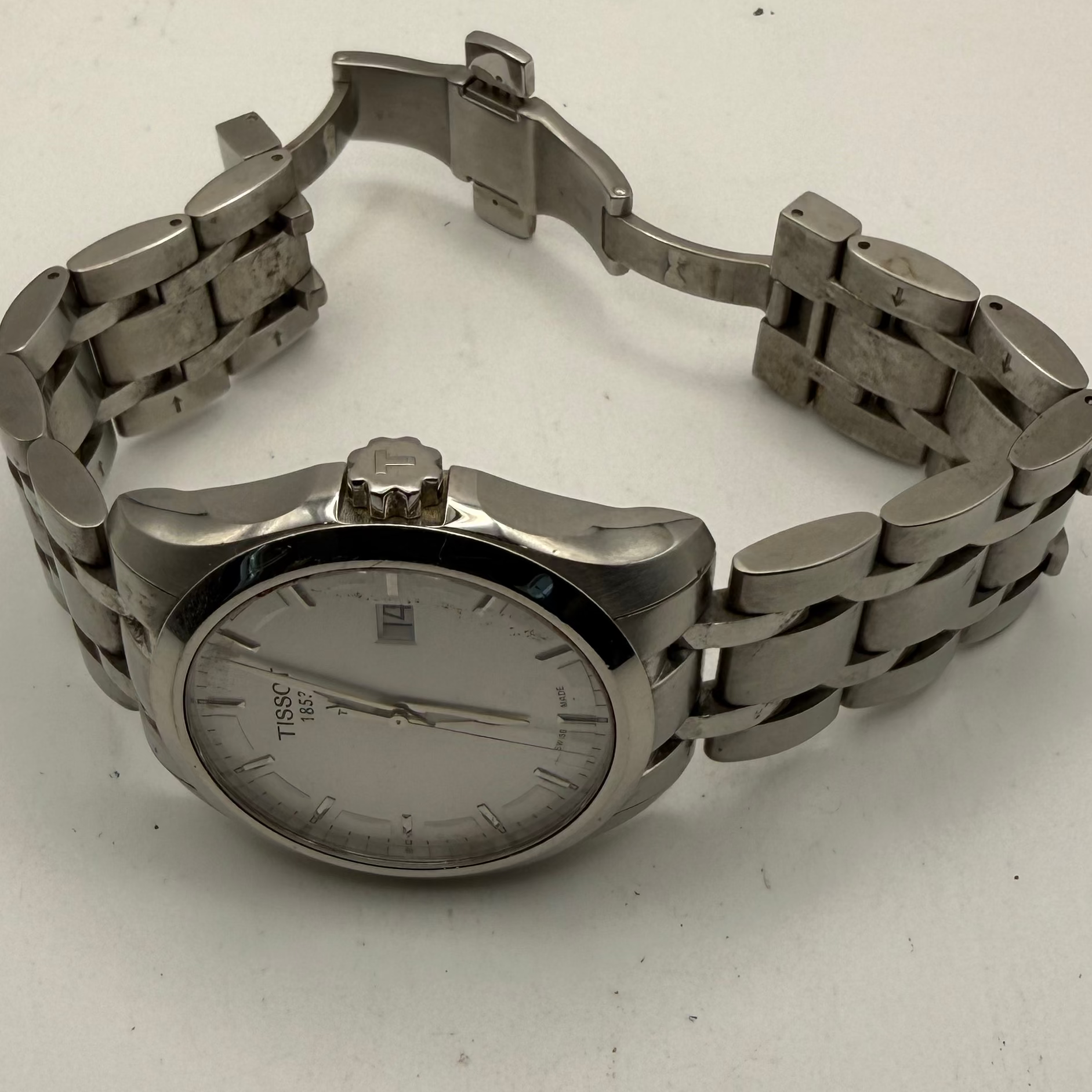 Tissot Couturier Quartz Date Stainless Steel Watch- £