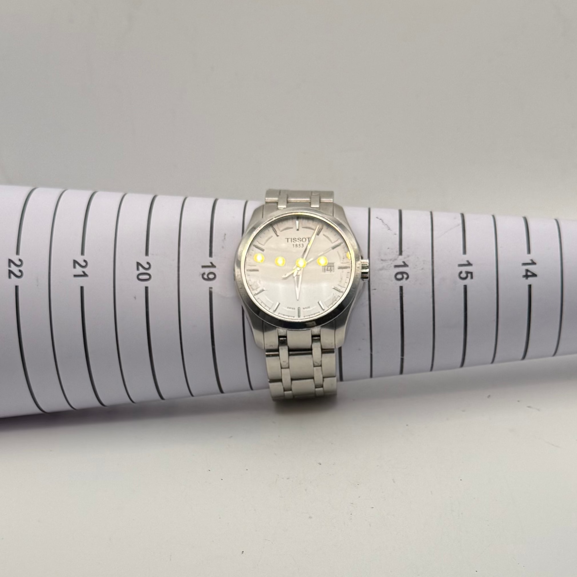 Tissot Couturier Quartz Date Stainless Steel Watch- £