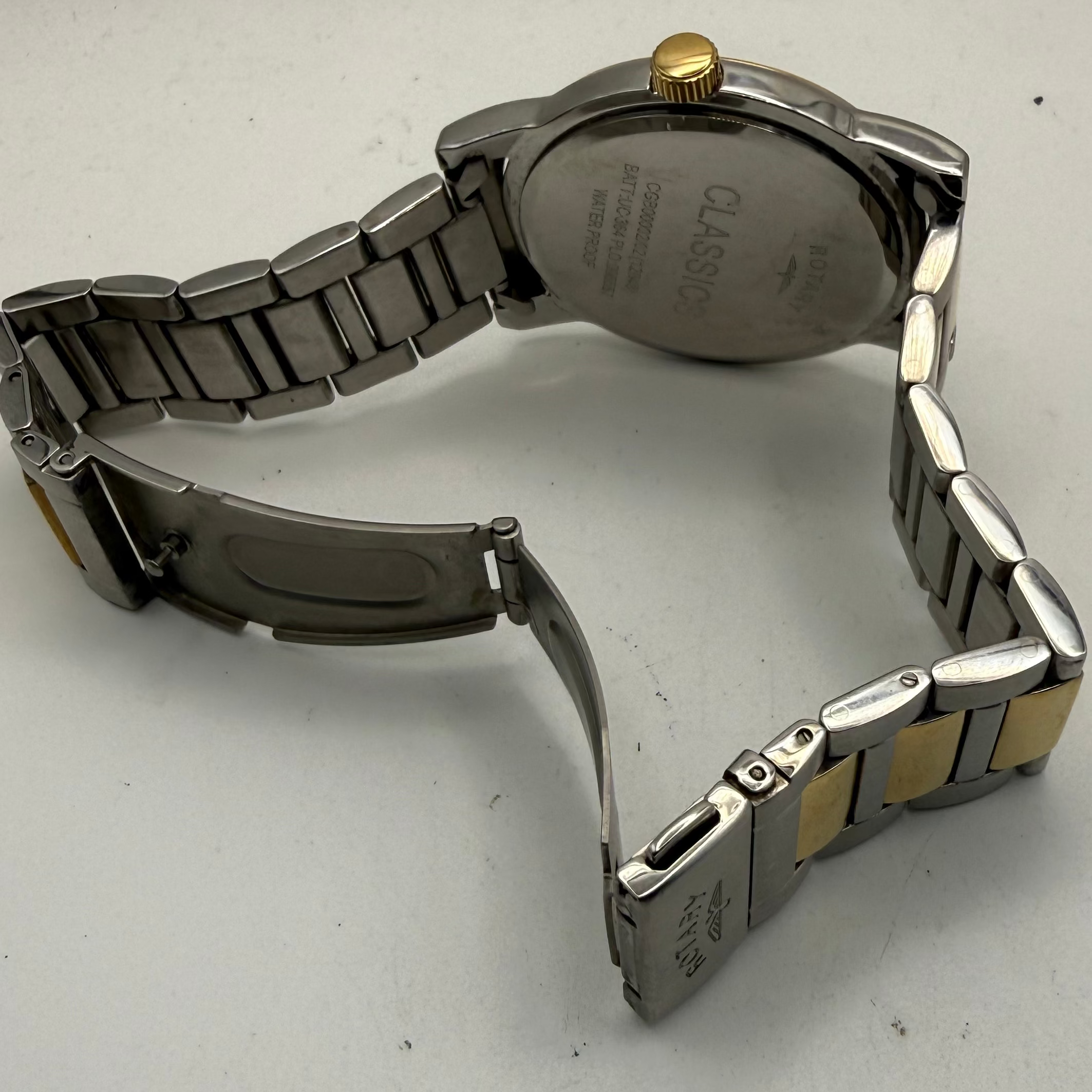 Rotary Classic Two Tone Stainless Steel Date Watc- £45.00