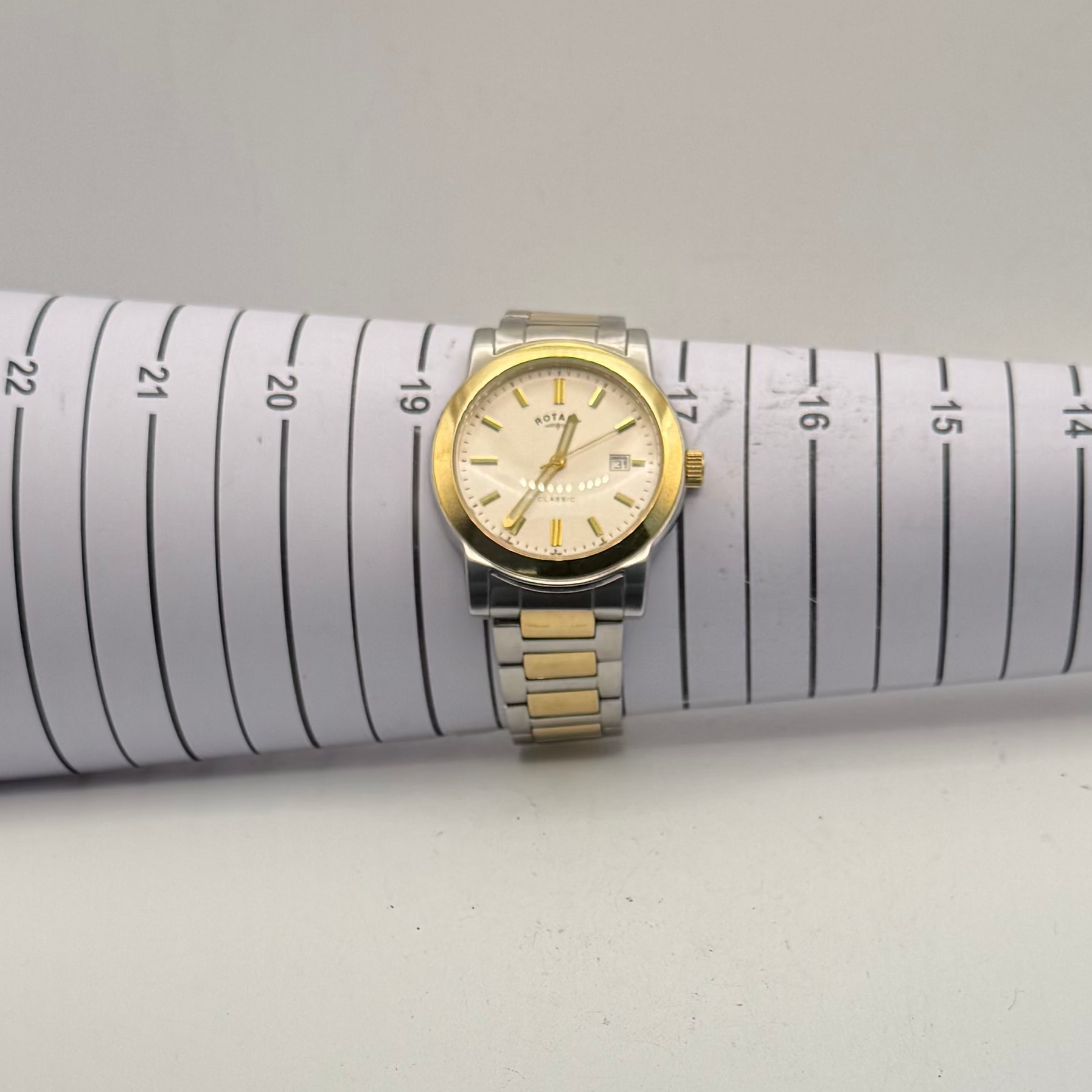 Rotary Classic Two Tone Stainless Steel Date Watc- £45.00
