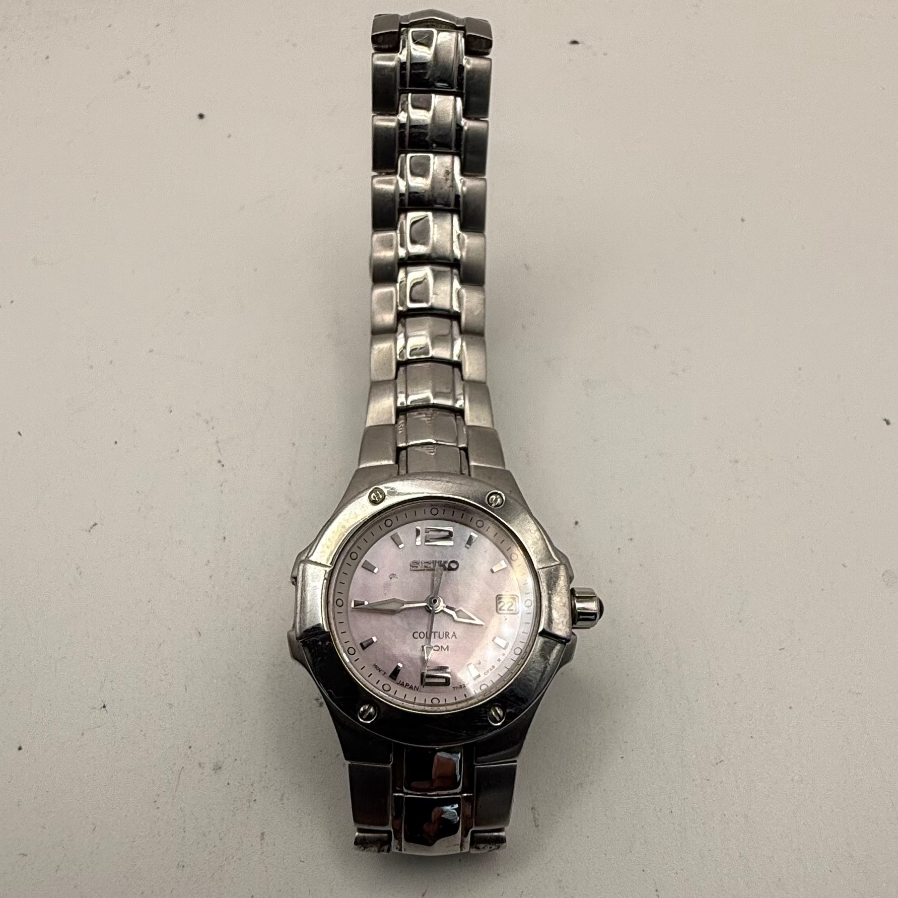 Seiko Coutura 7N82-0CA0 Ladies Pink Dial Quartz Watch 100M- £120.00