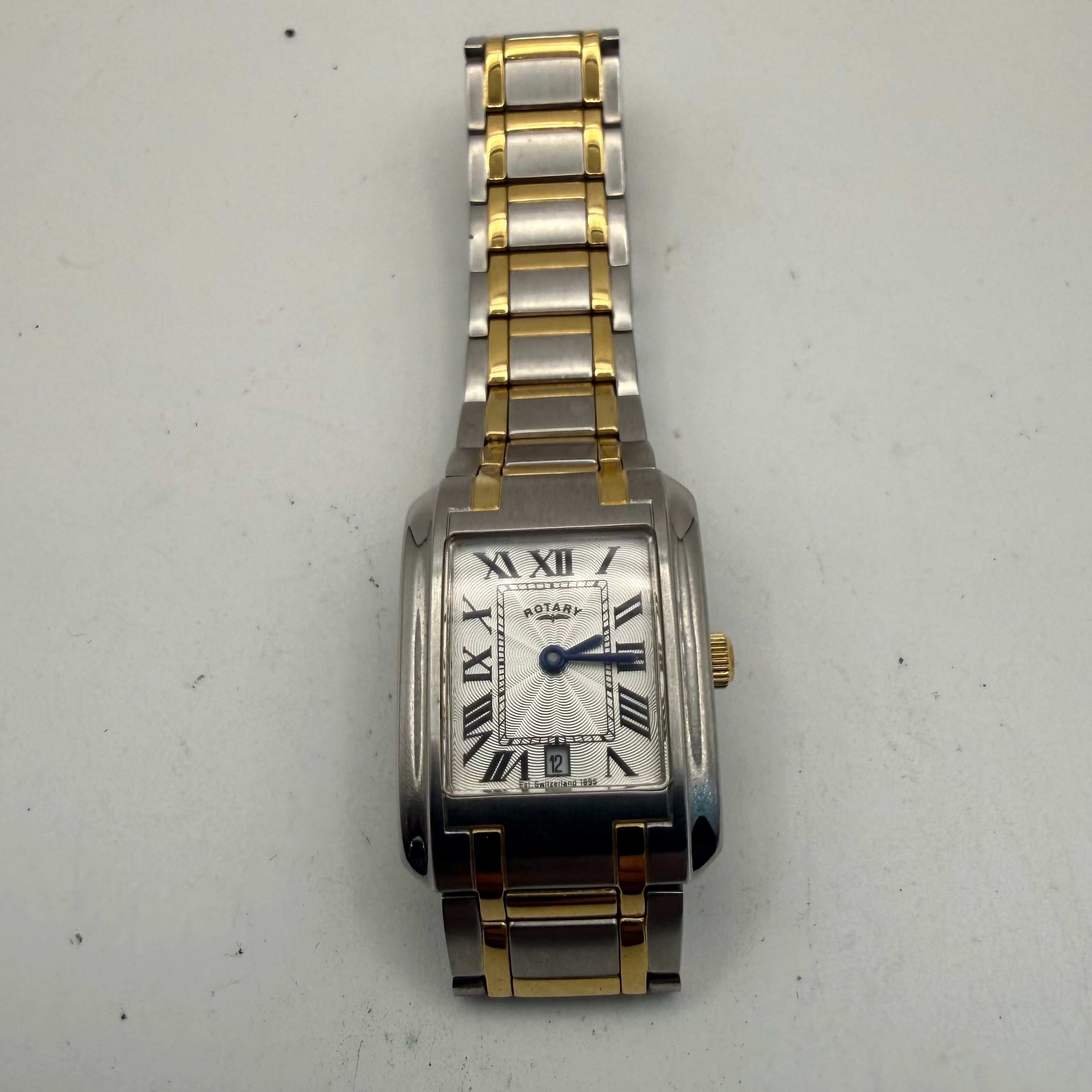Rotary Two Tone Rectangular Ladies Dress Watch Roman Numeral Dial- £40.00