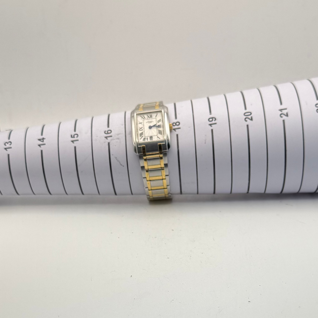 Rotary Two Tone Rectangular Ladies Dress Watch Roman Numeral Dial- £40.00