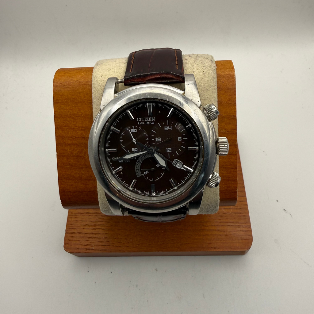 Citizen Eco-Drive Chronograph WR100 Brown Dial – Rare Colour Variant- £120.00