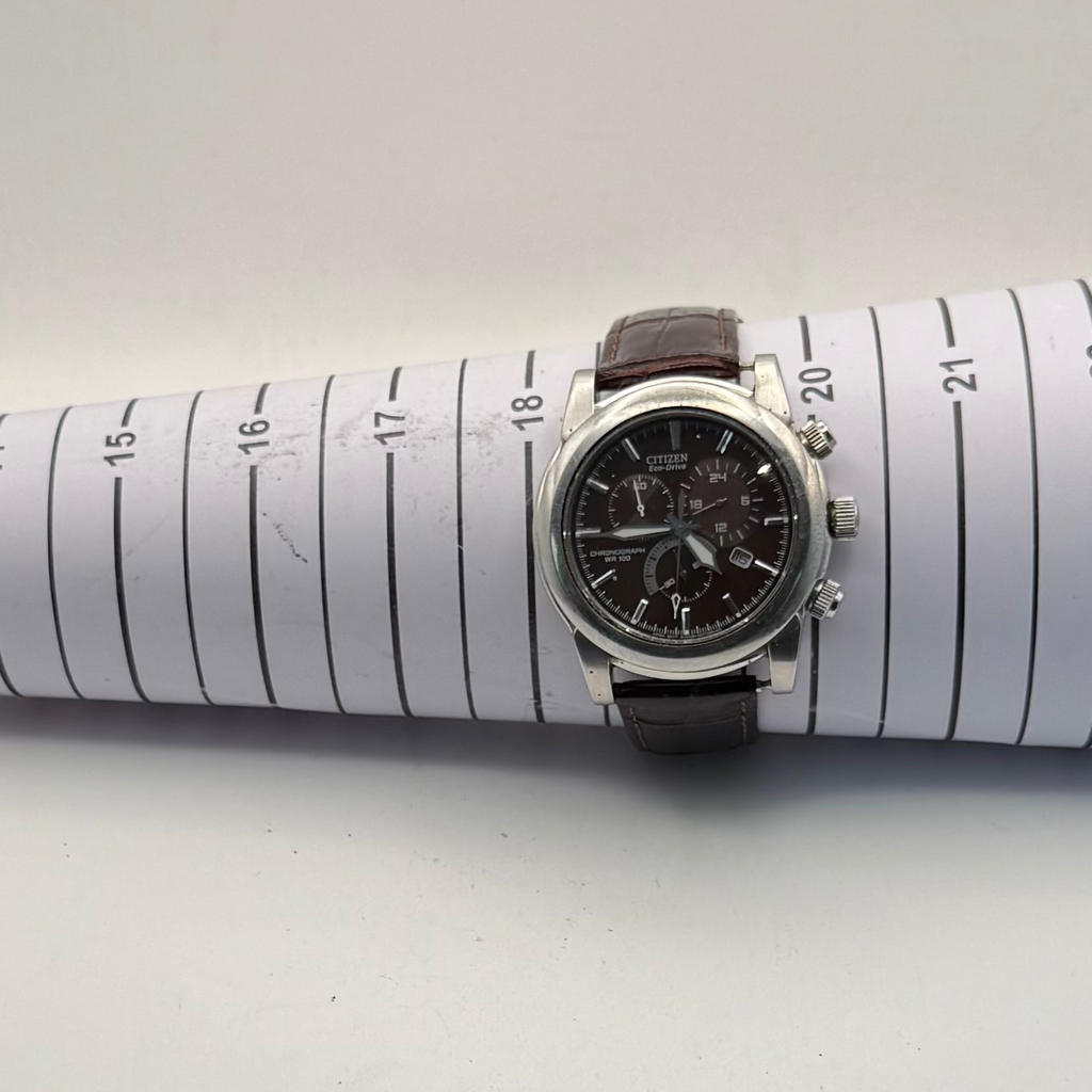 Citizen Eco-Drive Chronograph WR100 Brown Dial – Rare Colour Variant- £120.00