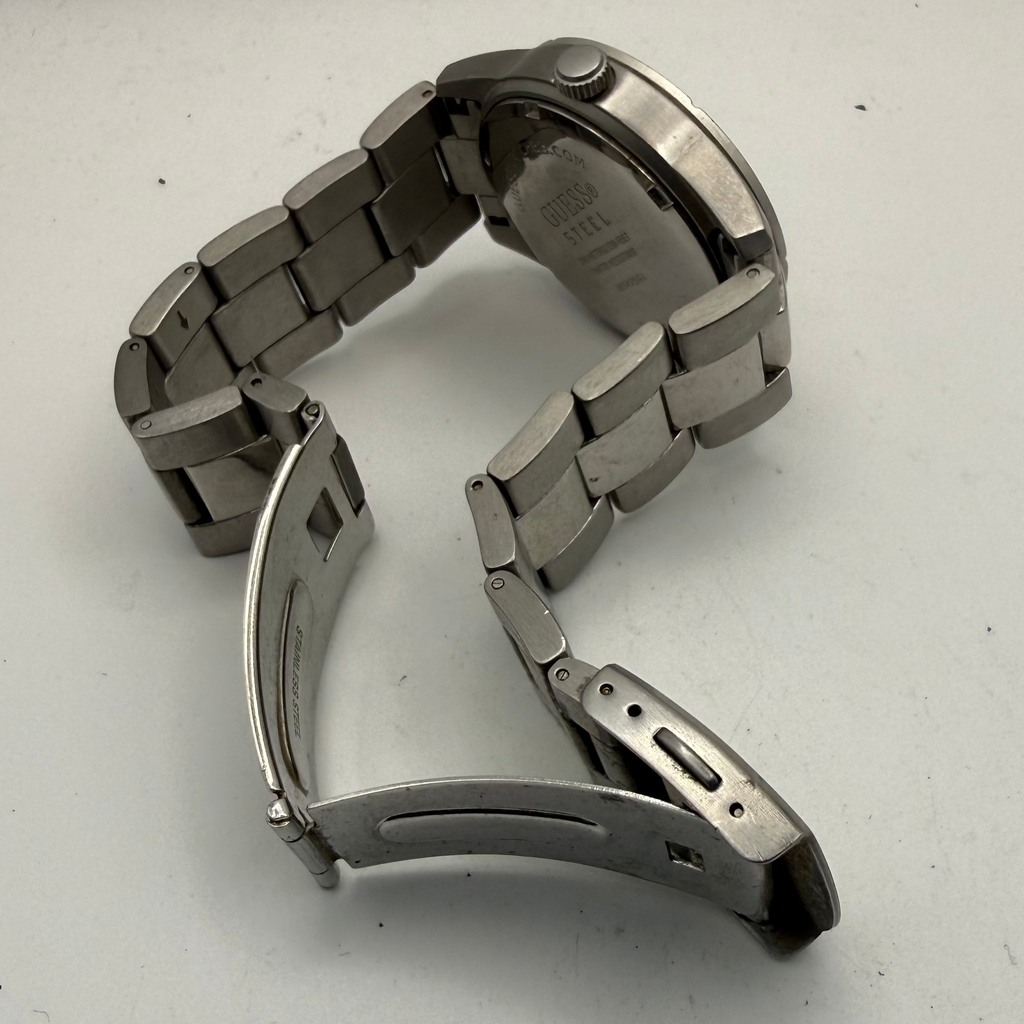 Guess Steel 10 ATM Multi Dial Watch – 42.5mm – 19cm Bracelet – Pre Loved – Fully Tested & Working- £40.00