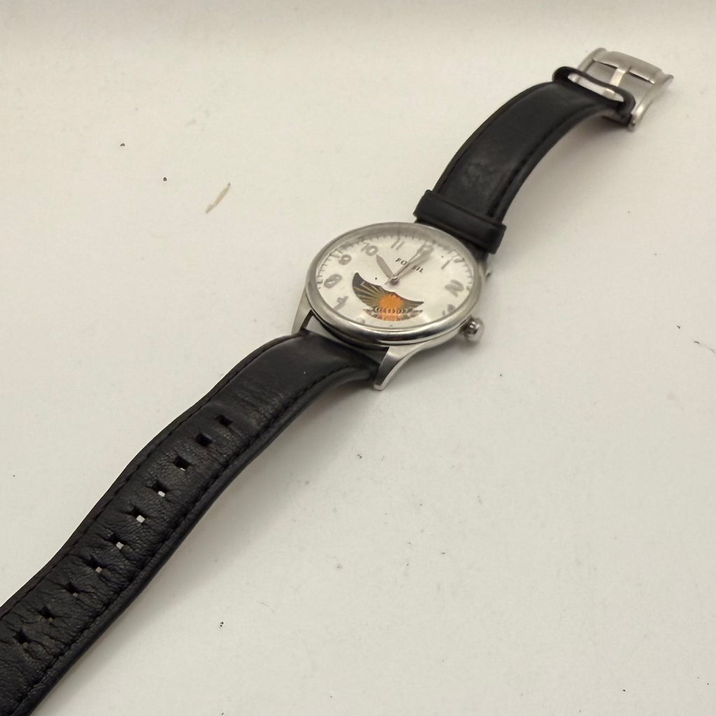 Fossil Sun & Moon Dial Quartz Watch 41mm Black Leather Strap- £40.00