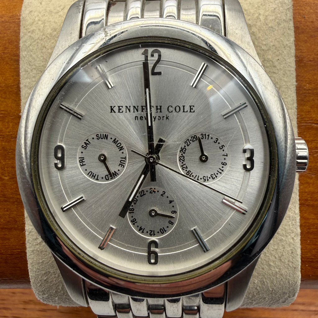Kenneth Cole New York Multi Function Silver Dial Watch- £40.00
