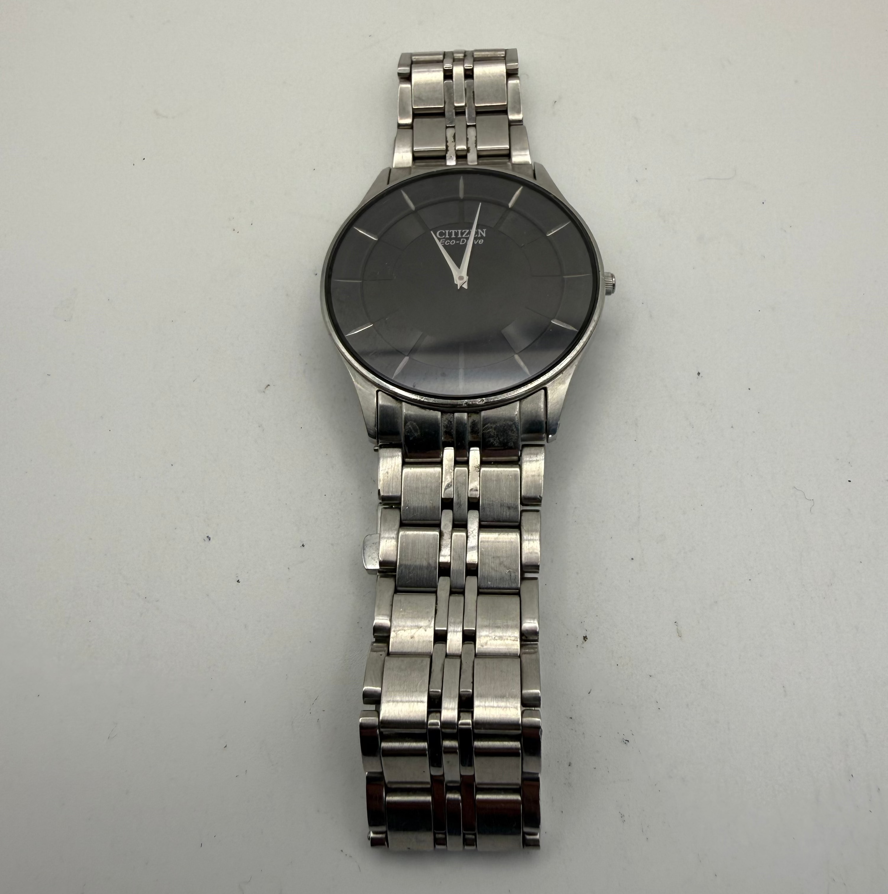 Citizen Eco-Drive Ultra Slim Black Dial Watch 38mm Original Box (Fully Tested and Working)- £90.00