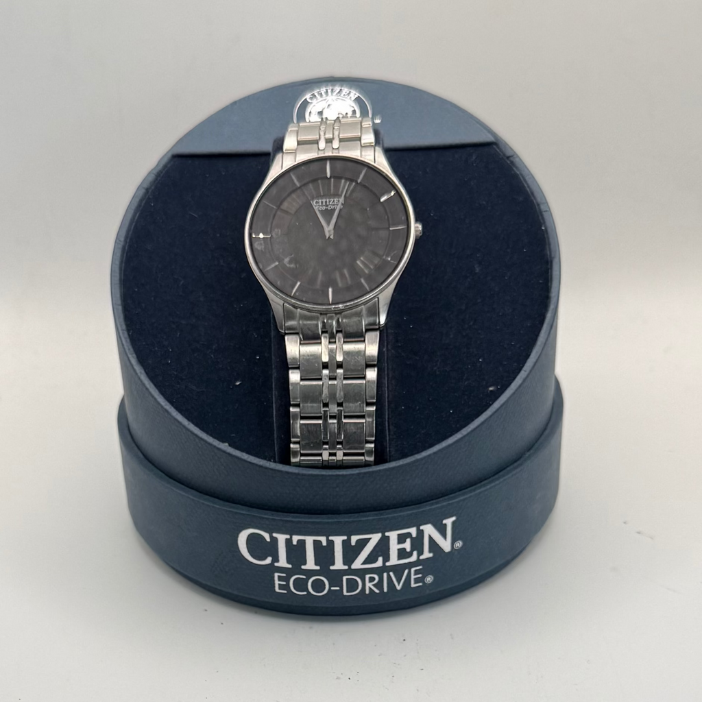 Citizen Eco-Drive Ultra Slim Black Dial Watch 38mm Original Box (Fully Tested and Working)- £90.00