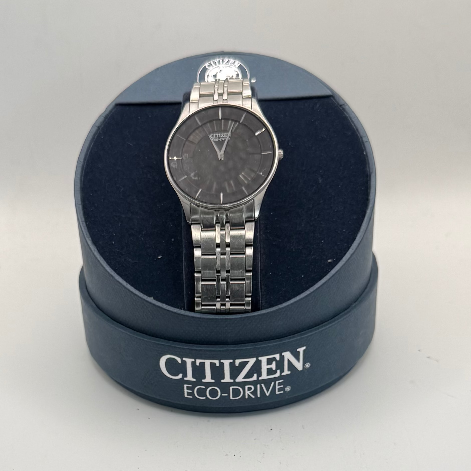 Citizen Eco-Drive Ultra Slim Black Dial Watch 38mm Original Box (Fully Tested and Working)- £90.00