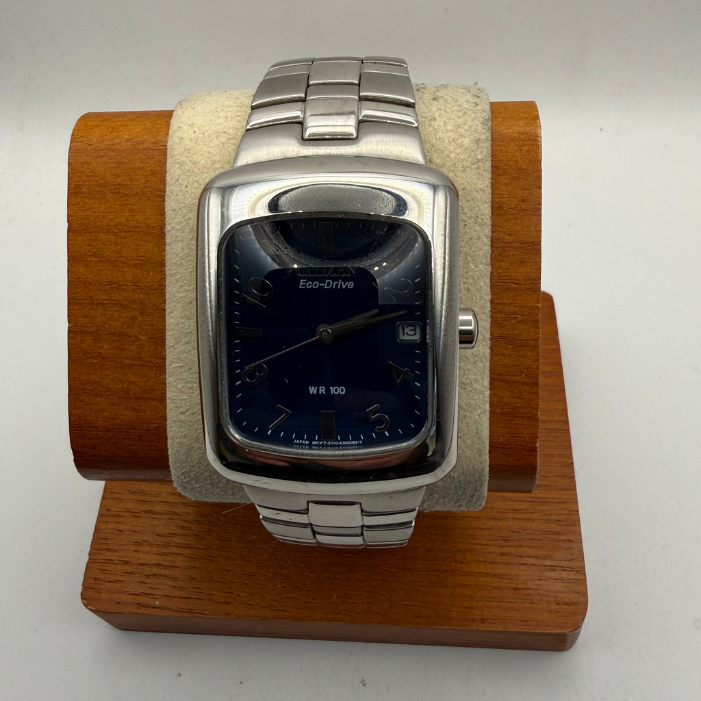 Citizen Eco-Drive WR100 Blue Dial Tank Watch- £90.00