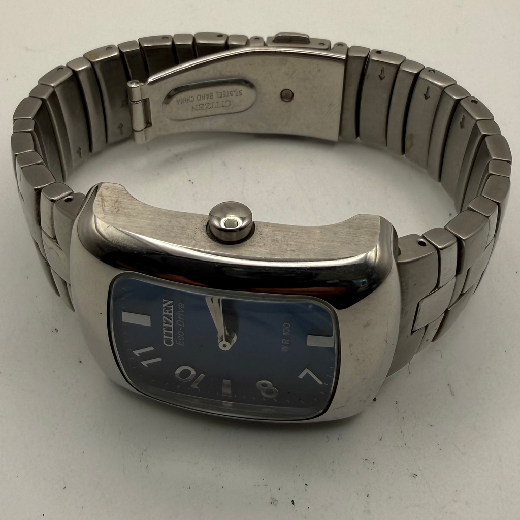 Citizen Eco-Drive WR100 Blue Dial Tank Watch- £90.00