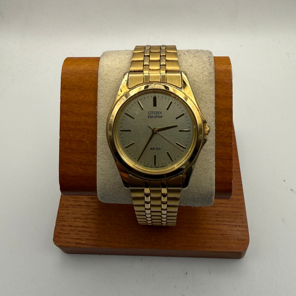 Citizen Eco-Drive WR50 Gold Tone Bracelet Watch 37mm Fully Serviced- £80.00