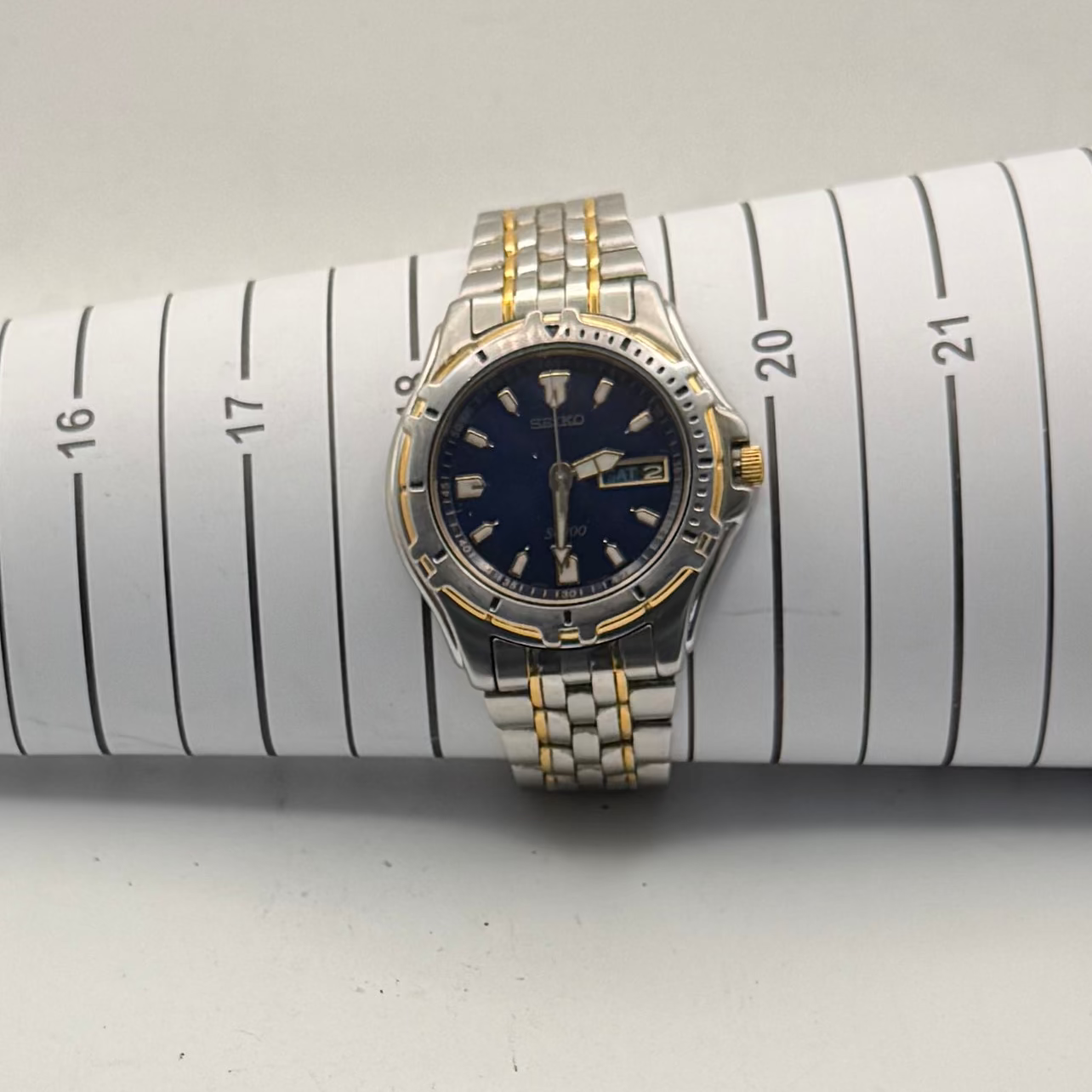 Seiko Sports 100 Two Tone Diver Style Watch – Blue Dial – Fully Serviced- £120.00