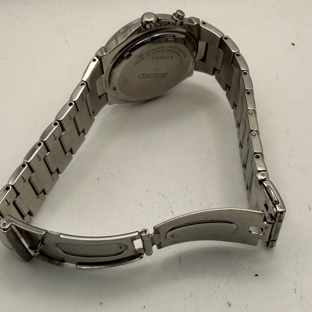 Seiko Kinetic 100M – White Dial – Fully Serviced – New Capacitor- £100.00
