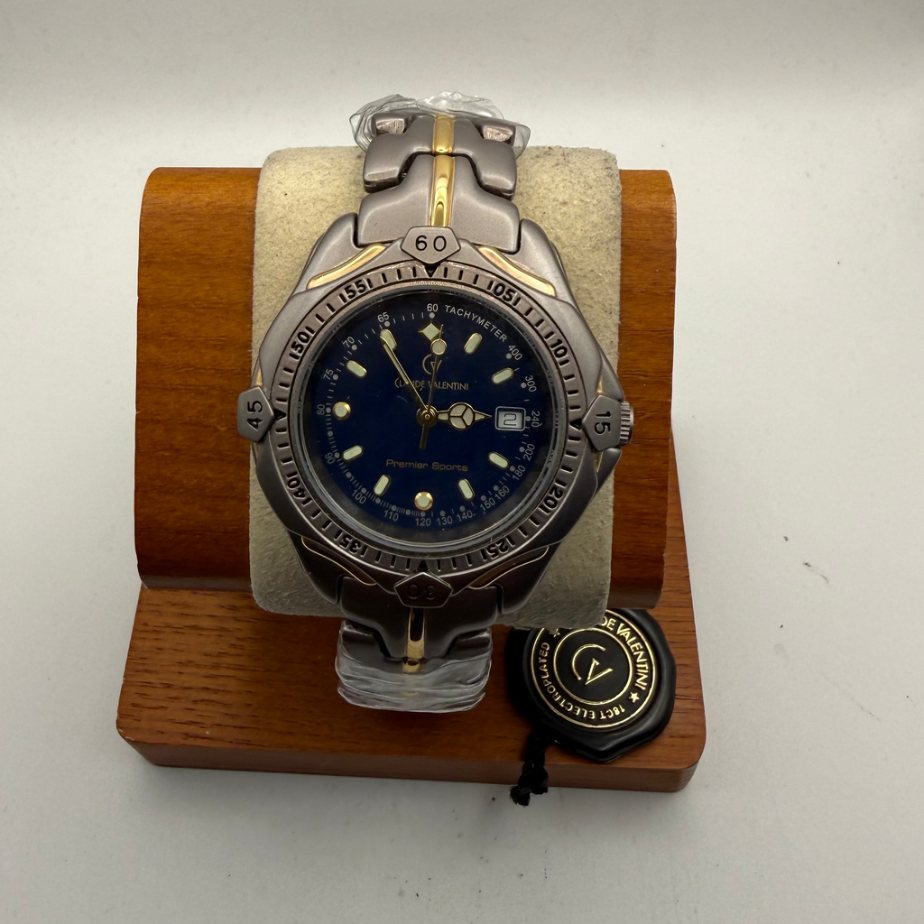 Claude Valentini Premier Sports – New Old Stock – Full Set – Blue Dial- £65.00