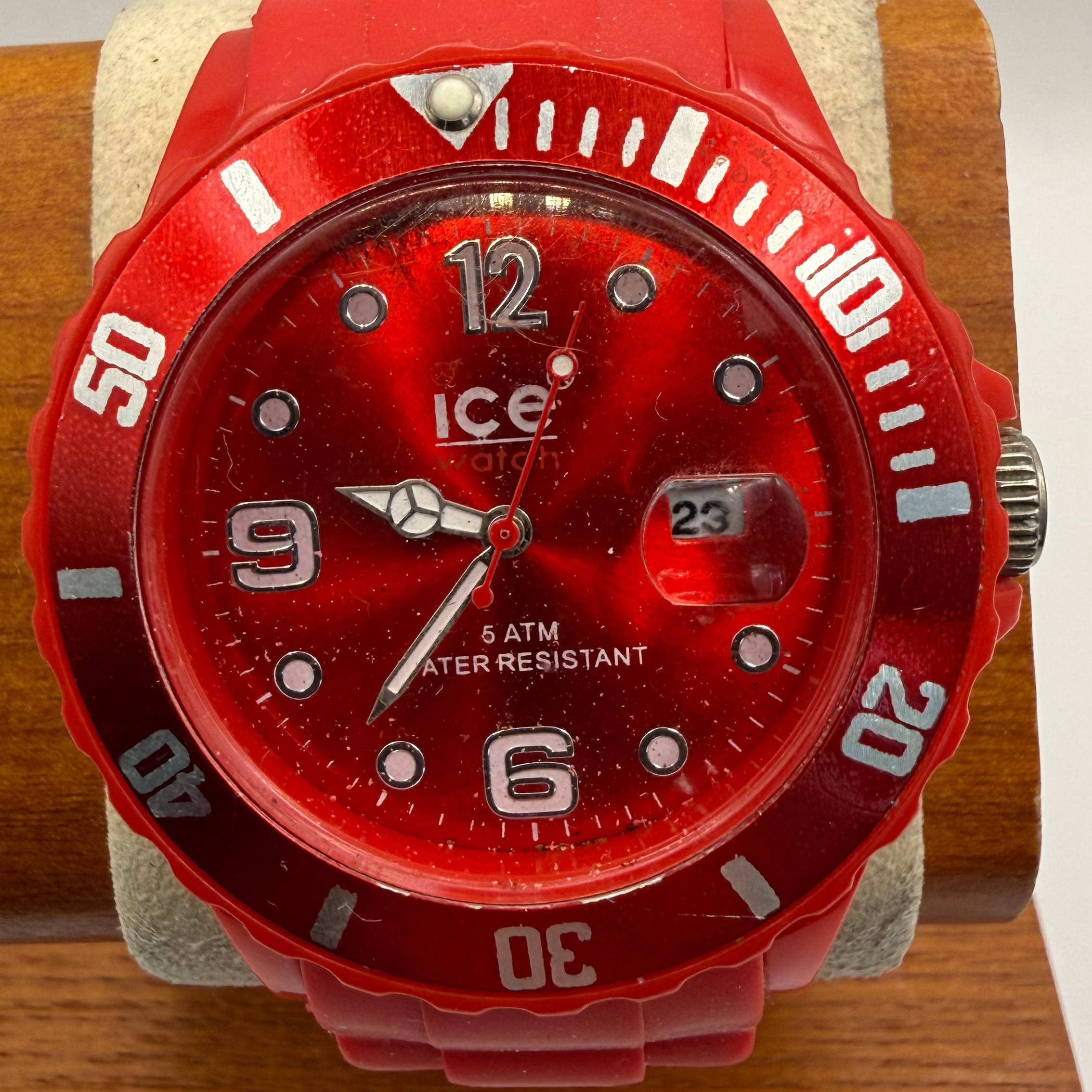 Ice-Watch Red Diver Style Quartz Watch 46mm Boxed New Battery Fitted- £30.00