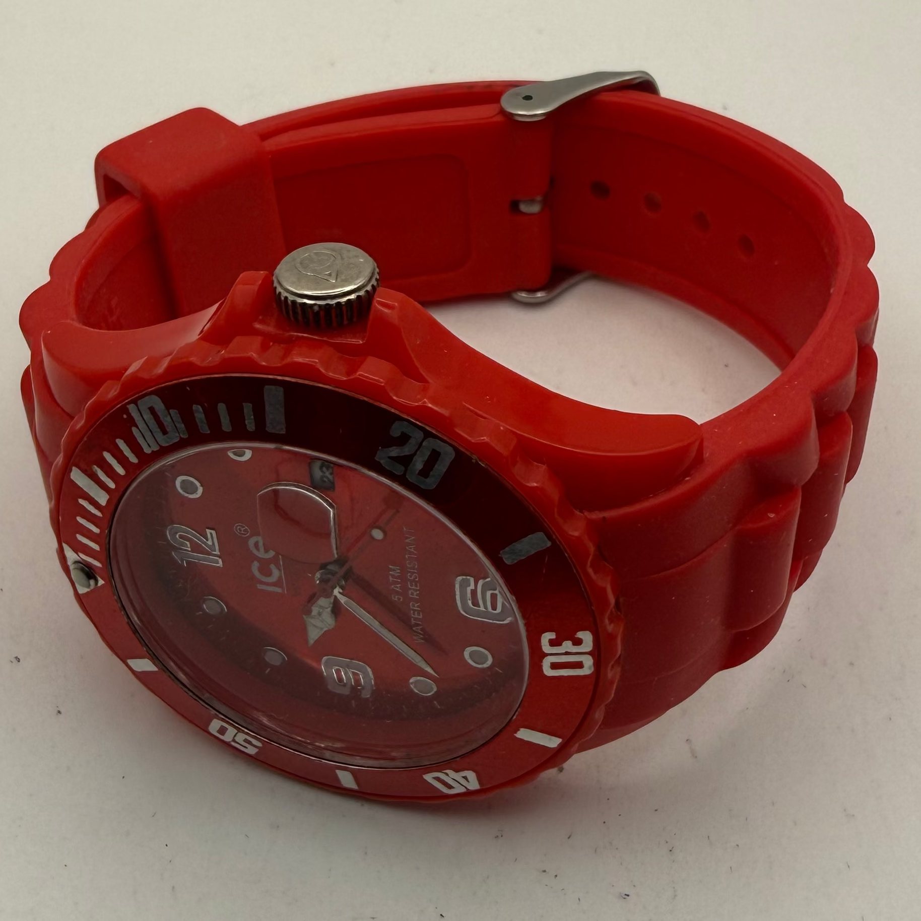 Ice-Watch Red Diver Style Quartz Watch 46mm Boxed New Battery Fitted- £30.00