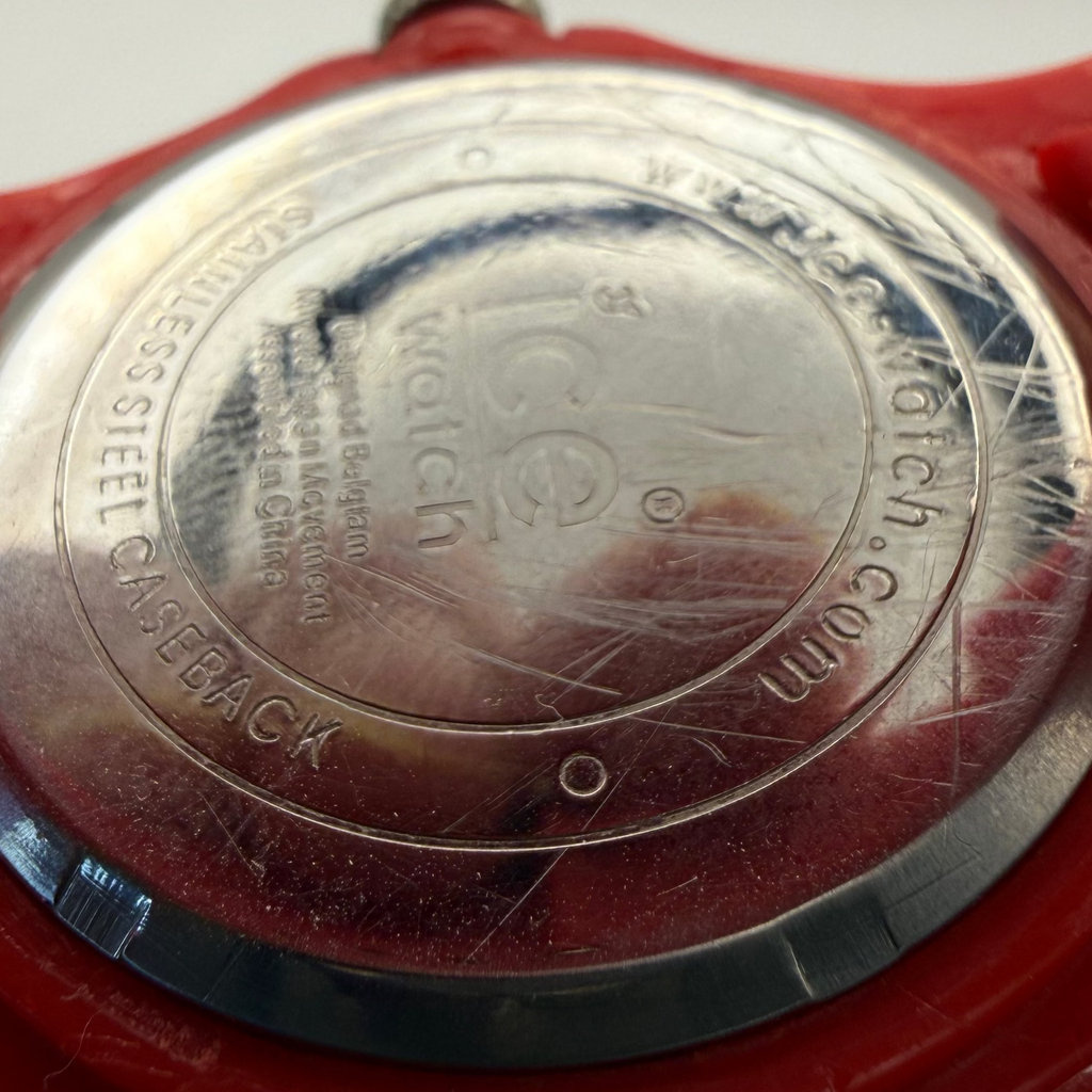 Ice-Watch Red Diver Style Quartz Watch 46mm Boxed New Battery Fitted- £30.00