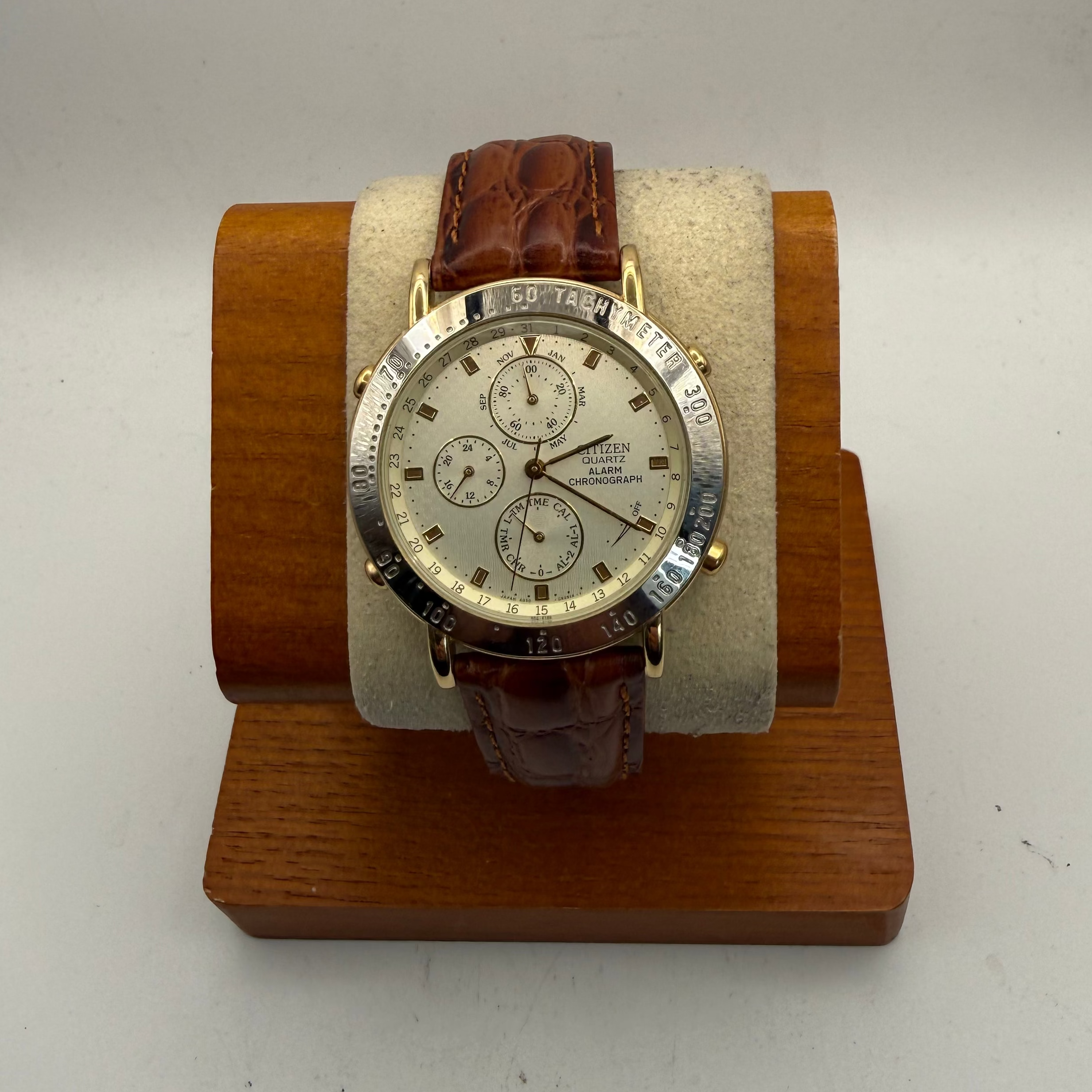 Citizen Quartz Alarm Chronograph Multi-Function – Full Set – Gold Tone – Vintage 1990s- £130.00
