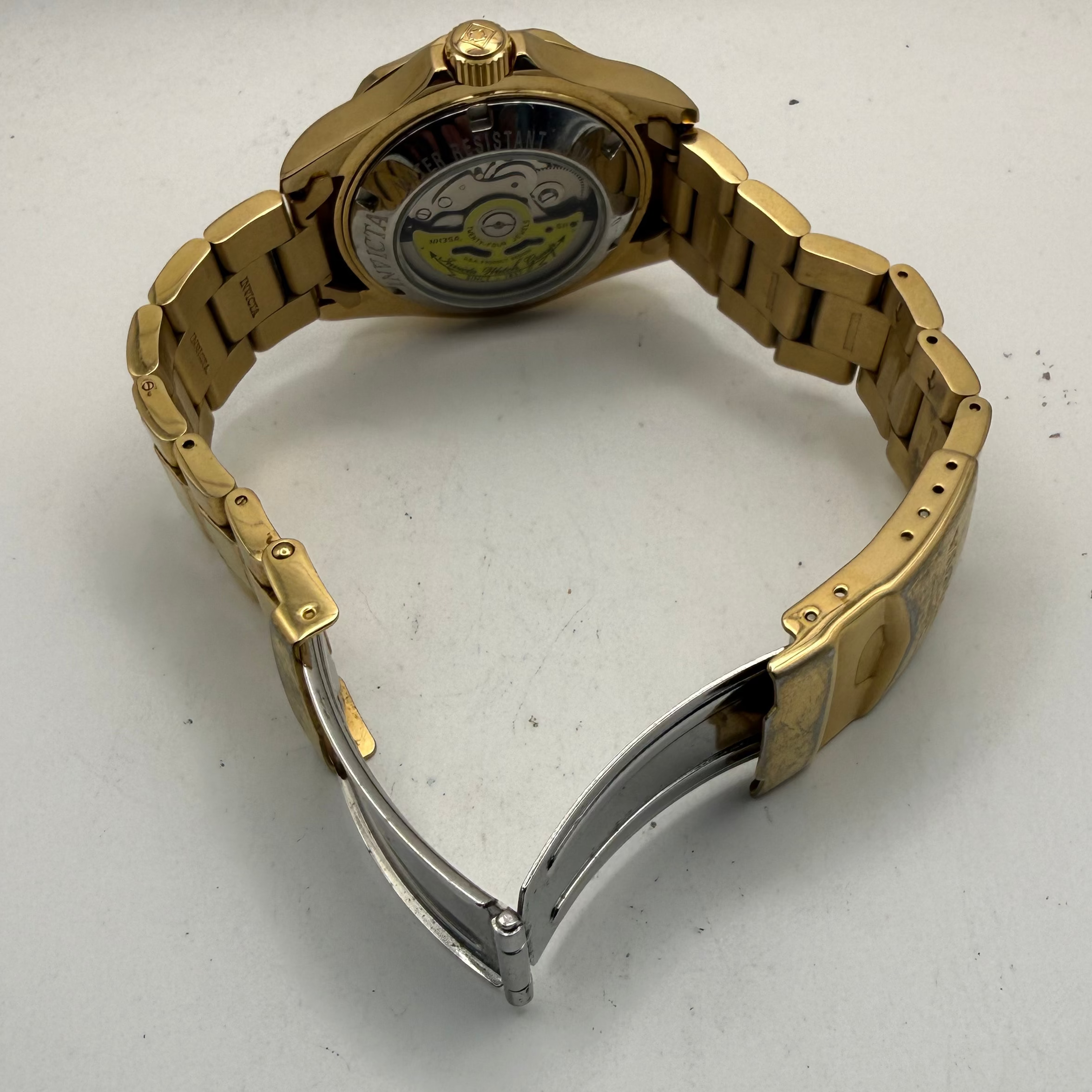 Invicta Pro Diver Automatic Gold Tone Blue Dial Men’s Watch NH35A Full Set- £110.00