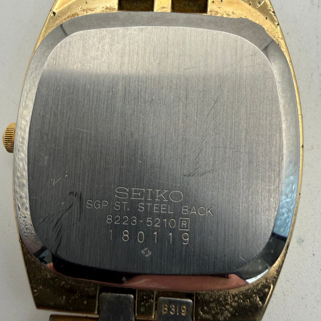 Vintage Seiko Quartz Day-Date Gold Tone Watch 8223-5210 - £69.99