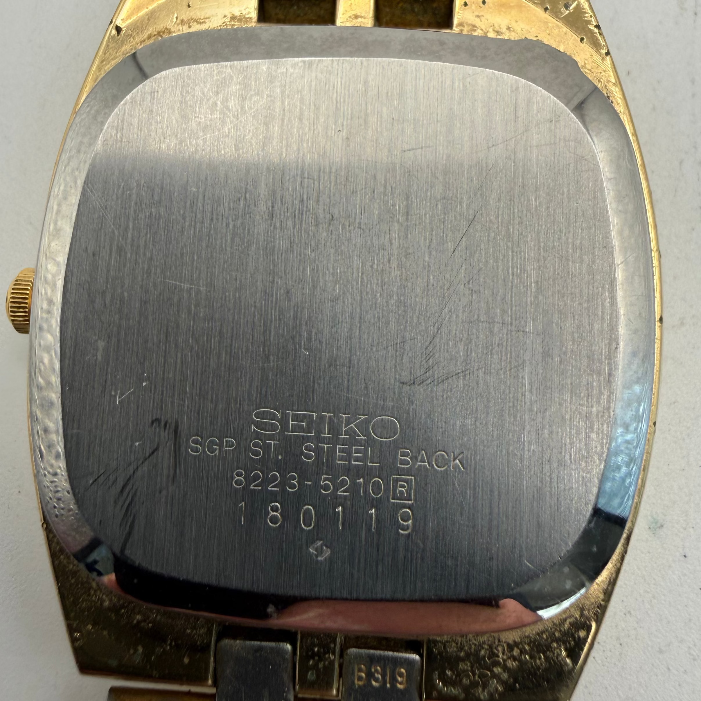 Vintage Seiko Quartz Day-Date Gold Tone Watch 8223-5210 - £69.99
