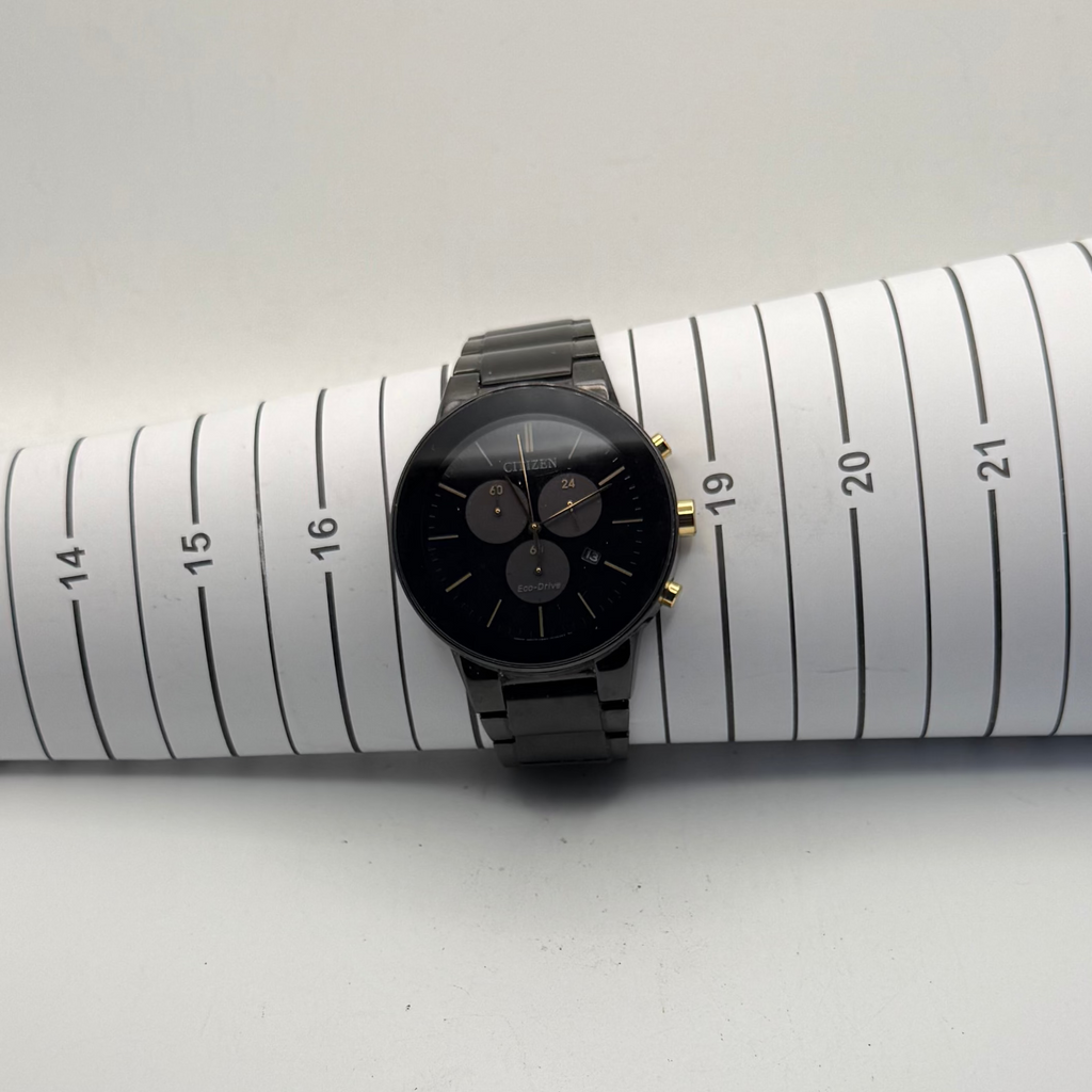 Citizen Eco-Drive Chronograph – Black & Gold Dial- £99.99