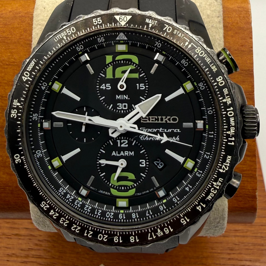 Seiko Sportura Chronograph Alarm SNAE67P1 7T62-0LA0 Men's Watch- £225.00