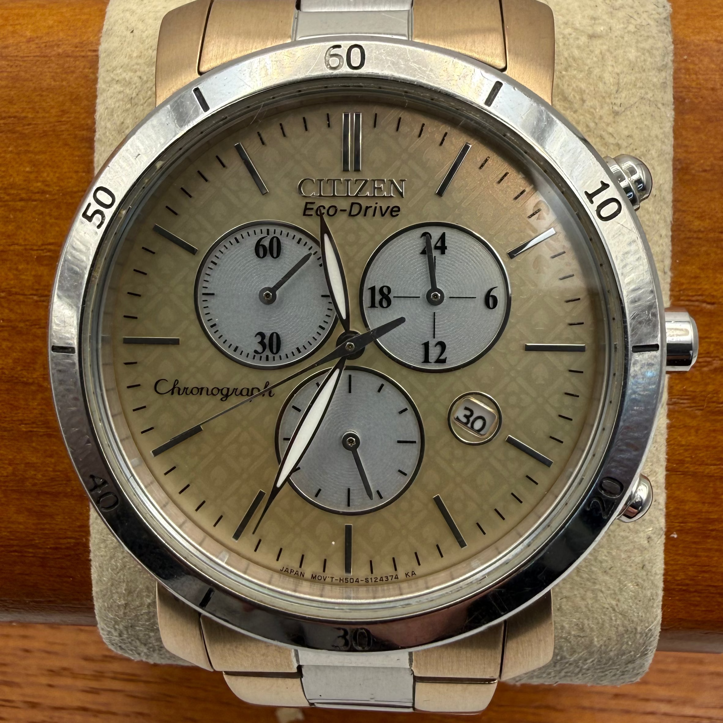 Citizen Eco-Drive Chronograph Rose Gold Tone Full Set Watch (Fully Tested and Working)- £140.00