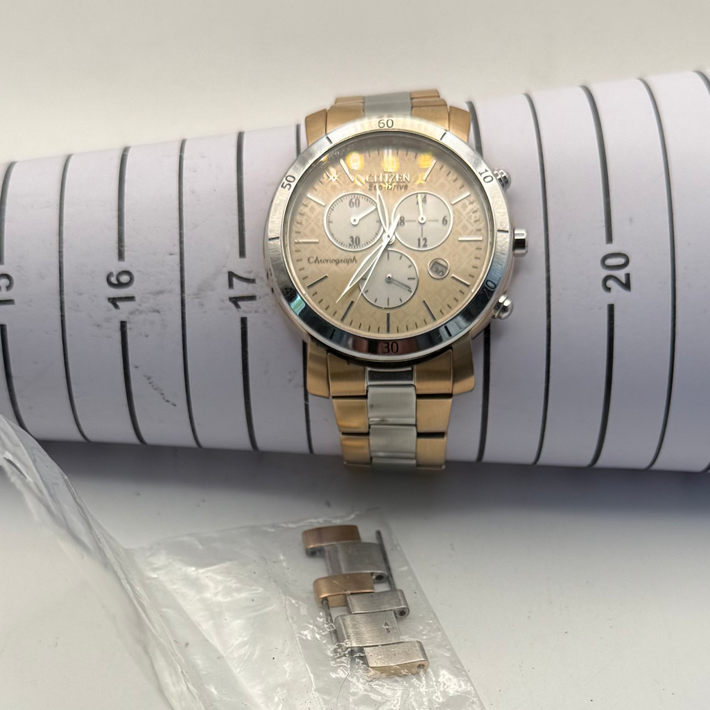 Citizen Eco-Drive Chronograph Rose Gold Tone Full Set Watch (Fully Tested and Working)- £140.00