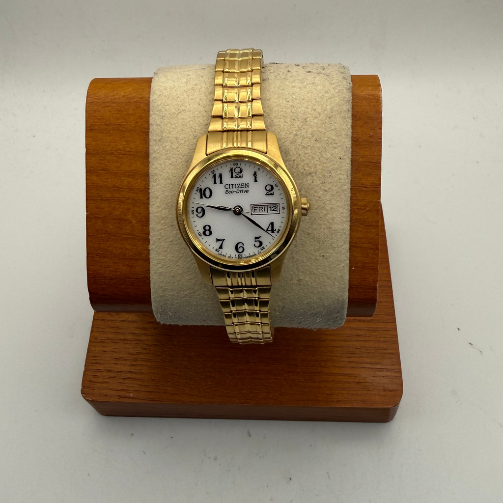 Citizen Eco-Drive Gold Tone Day Date Watch (Fully Tested and Working)- £35.00