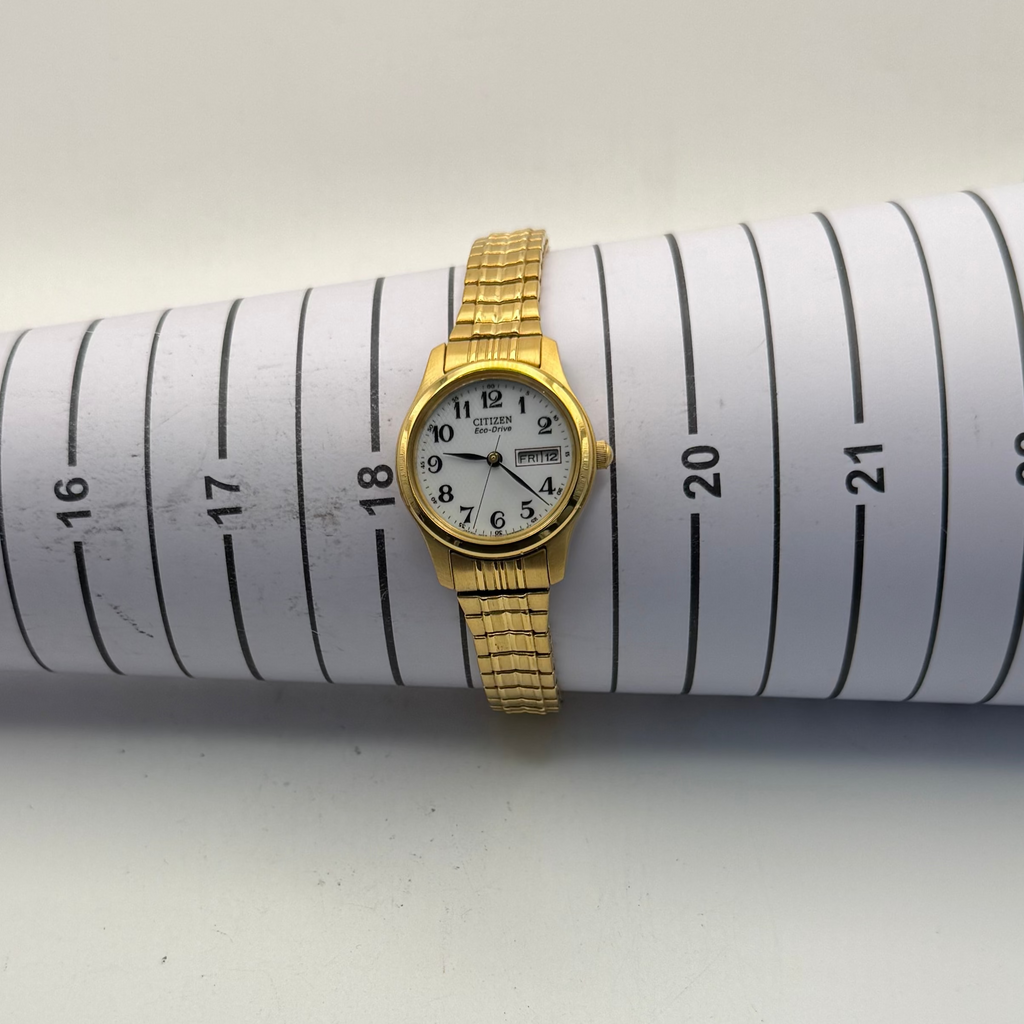 Citizen Eco-Drive Gold Tone Day Date Watch (Fully Tested and Working)- £35.00
