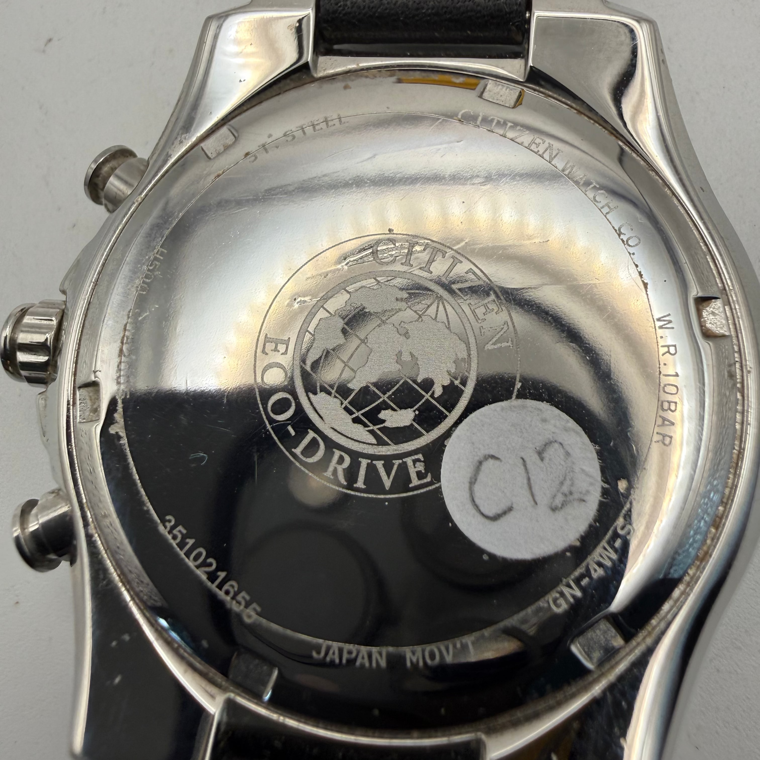 Citizen Eco-Drive H500-S121082 Chronograph WR100 Black & Yellow Racing Dial 48mm- £120.00