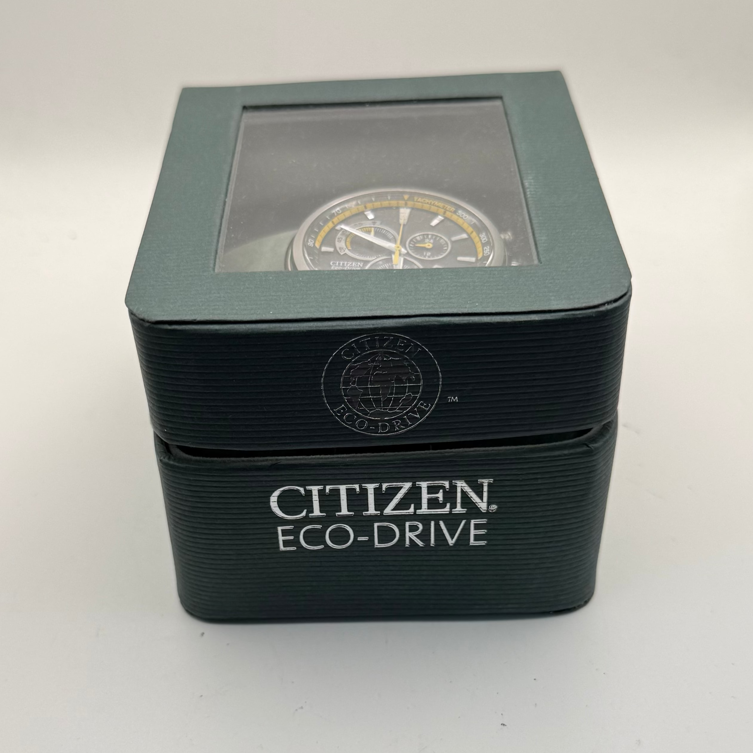 Citizen Eco-Drive H500-S121082 Chronograph WR100 Black & Yellow Racing Dial 48mm- £120.00