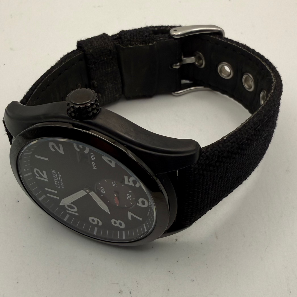 Citizen Eco-Drive B690-S077874 Military Style Black PVD WR100 46mm Men's Watch Boxed- £95.00