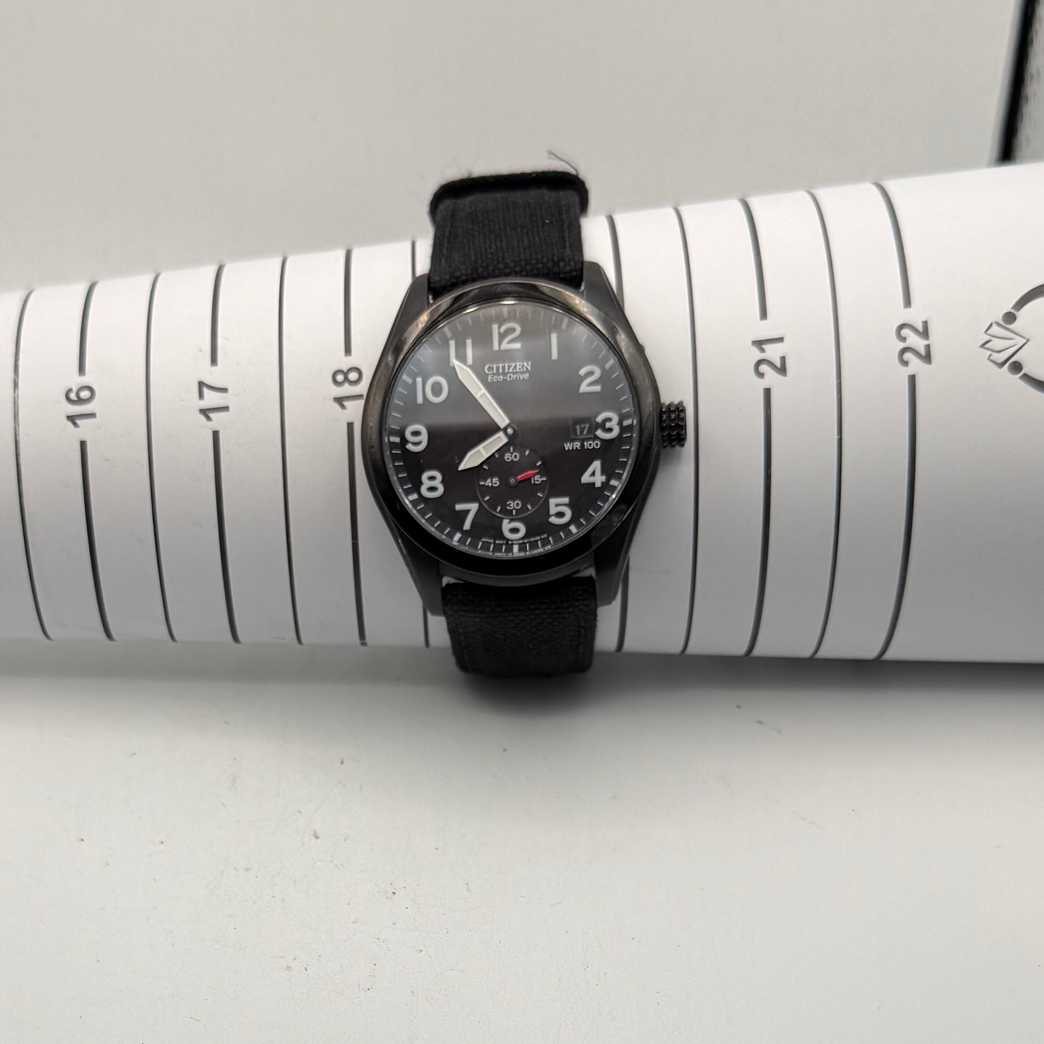 Citizen Eco-Drive B690-S077874 Military Style Black PVD WR100 46mm Men's Watch Boxed- £95.00