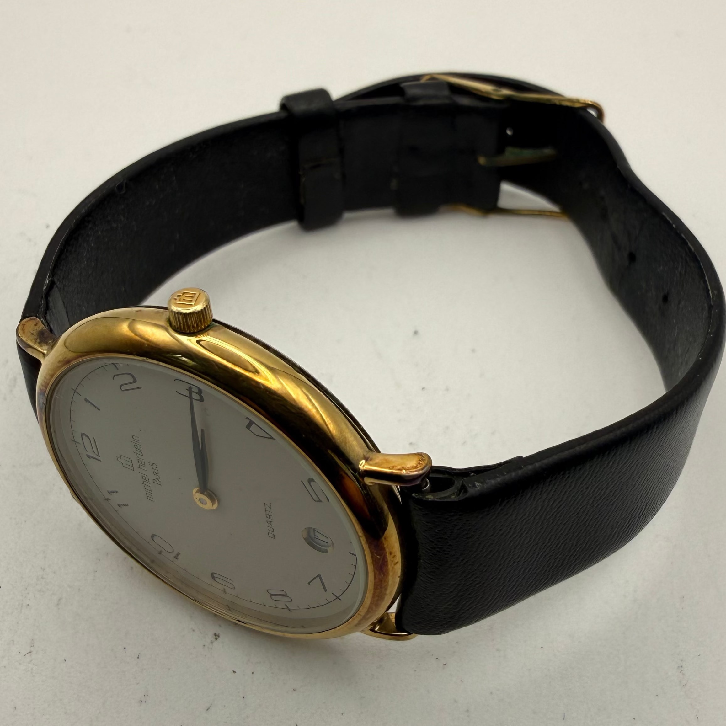 Michel Herbelin Paris Quartz Dress Watch – Gold Tone – Original Box & Papers (Fully Tested and Working)- £90.00