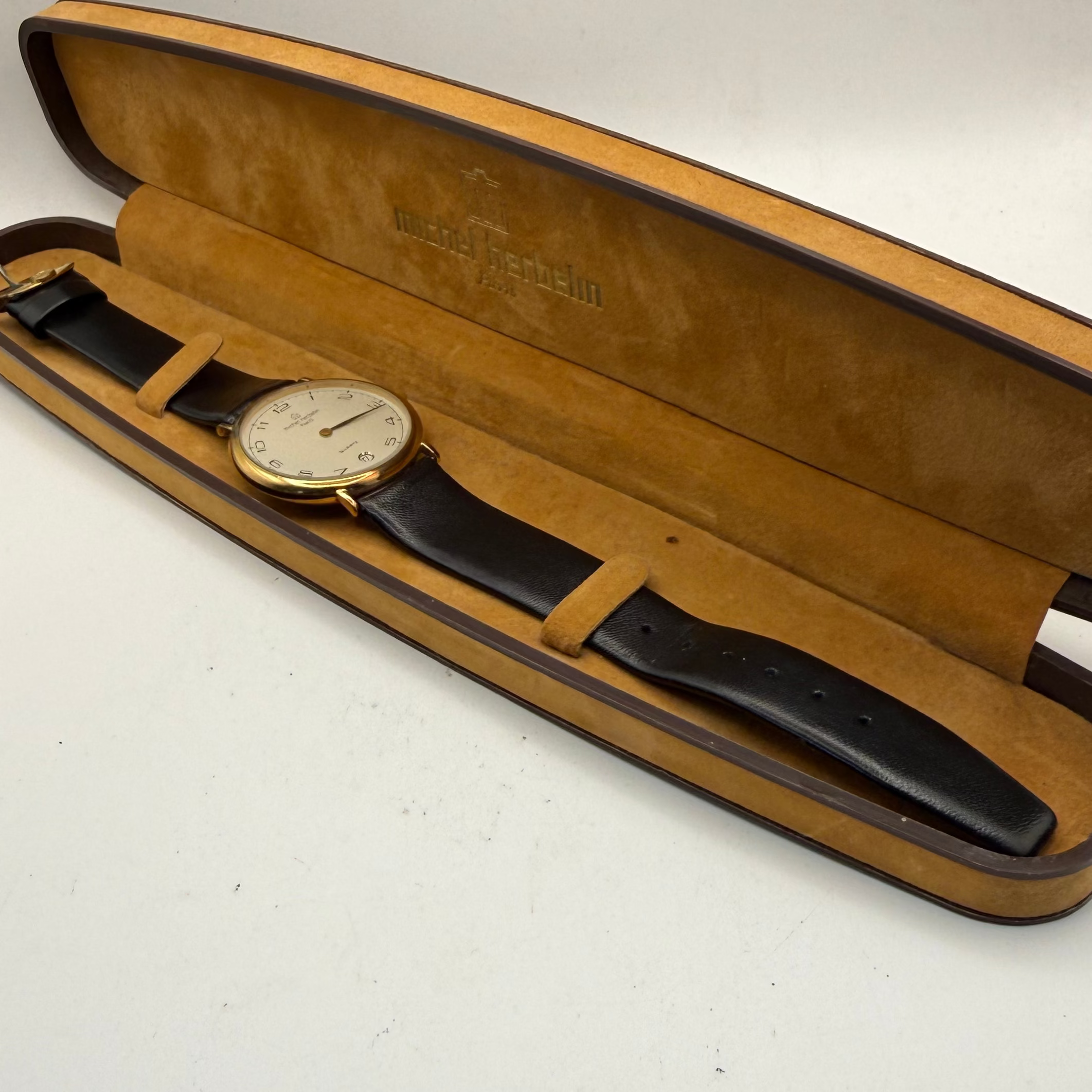 Michel Herbelin Paris Quartz Dress Watch – Gold Tone – Original Box & Papers (Fully Tested and Working)- £90.00