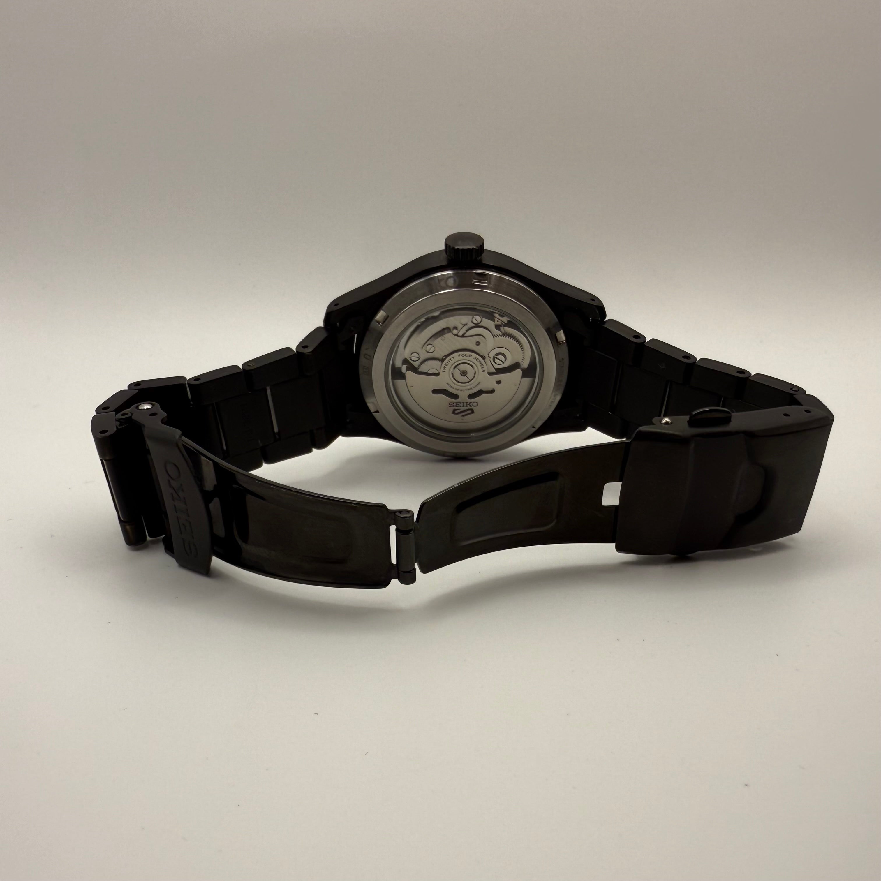 Seiko 5 “Stealth” Automatic Watch – Black Dial-£179.99